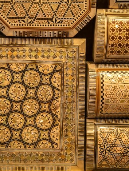 Traditional crafts on moroccan market